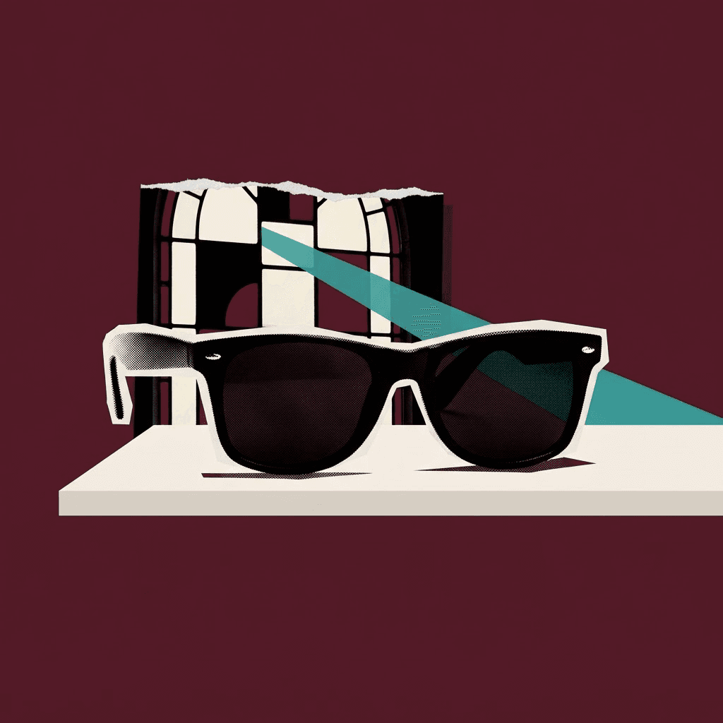 Cover illustration for the essay: The God That Gave You Sunglasses