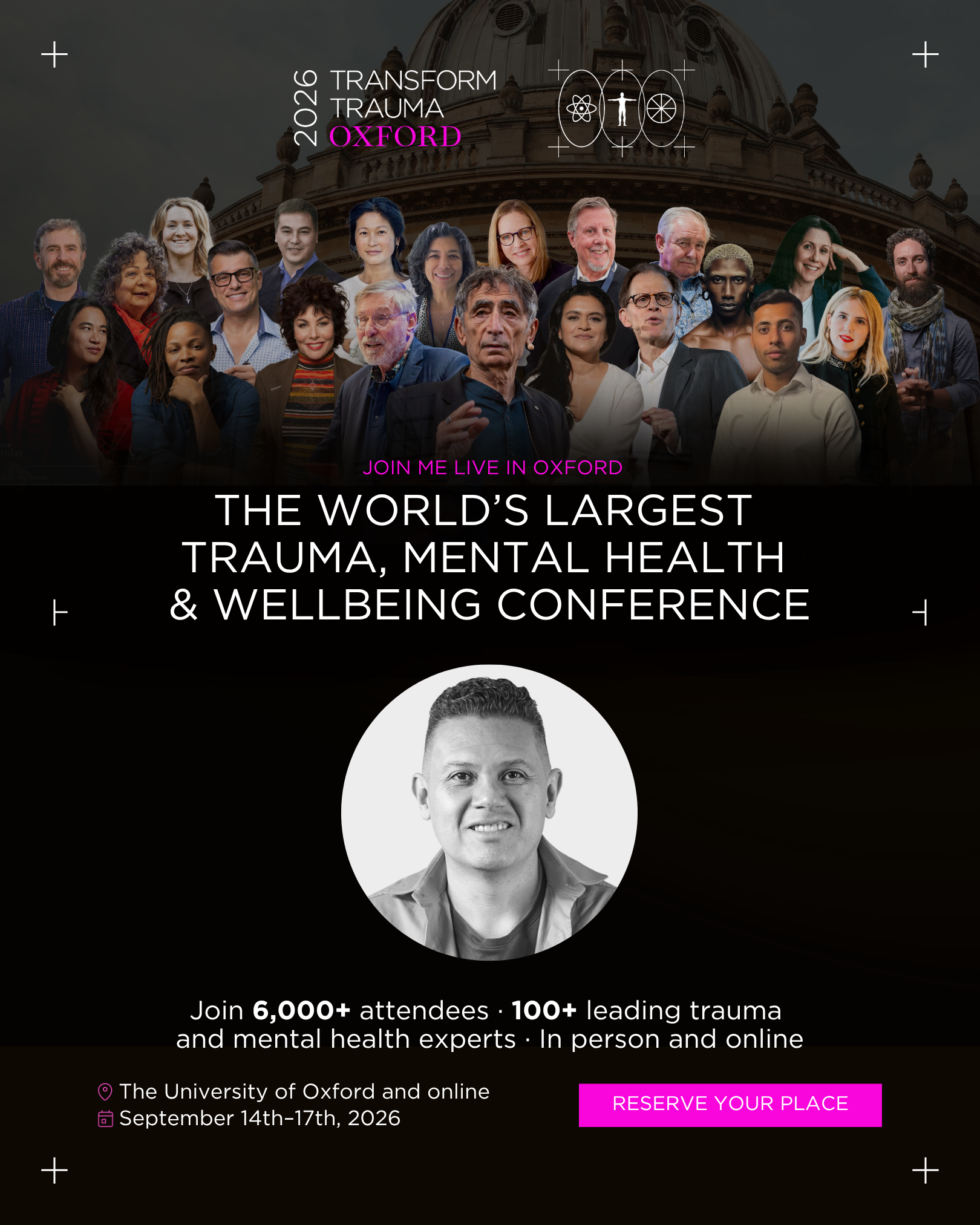 Cartel oficial de Transform Trauma Oxford 2026